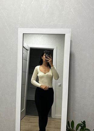 Гольф, молочного цвета, размер xs