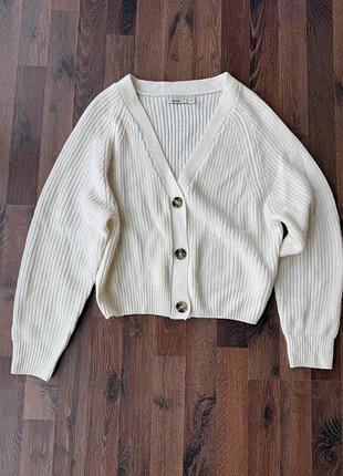 Кардиган молочний укорочений