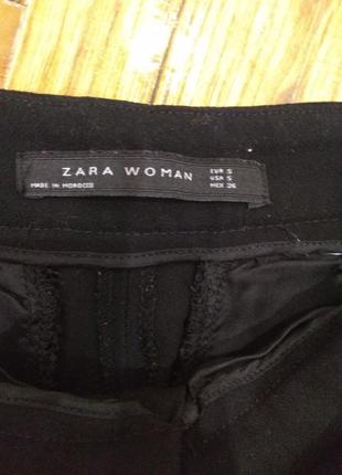 Шикарные, модные укороченные брюки с рюшами zara оригинал5 фото