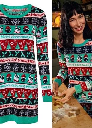 Тепла туніка сукня у різдвяному новорічному стилі