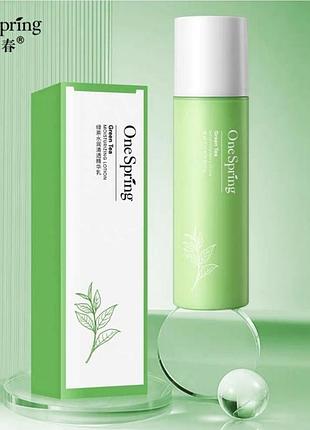 Уценка/увлажняющий тонер one spring green tea moisturizing toner, с экстрактом зеленого чая,120ml/exp:09.2025