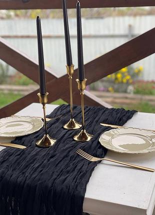 Раннер черный 90*400