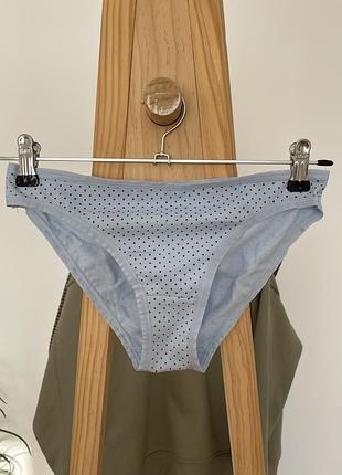 Трусики жіночі блакитні в горошок/ cotton 95%/ esmara