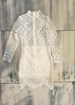 Белое платье бохо