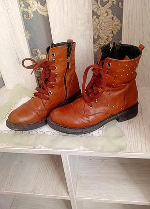 Ботинки женские зимние кожаные