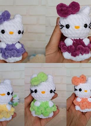 Игрушка мягкая вязаная плюшевая хелло котти