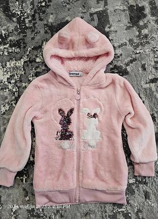 Теплая кофта на девочку 2-3 лет