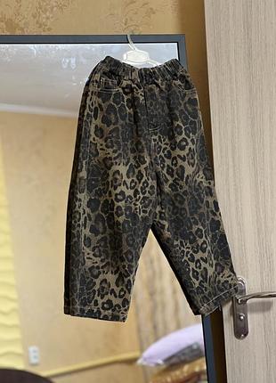 Джинси труби леопард