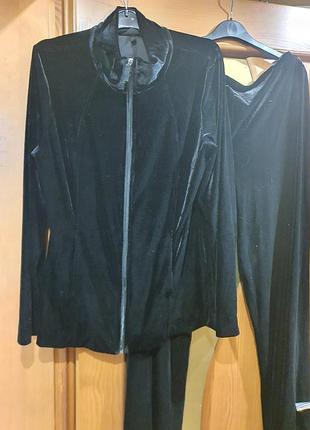 Костюм
 кофта на молнии бархат стрейч  
+брюки бархат стрейч