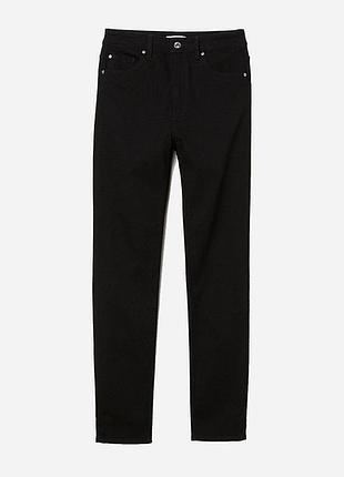Джинси базові чорні еластичні джинси скіні h&m 38/10