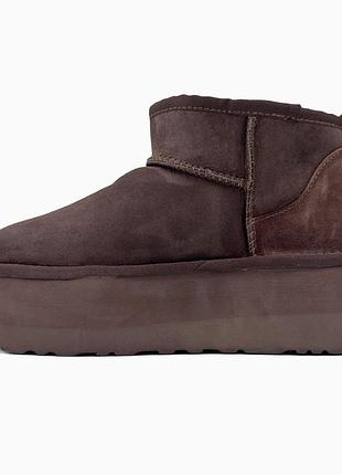 Кроссовки ugg classic ultra mini platform xl brown