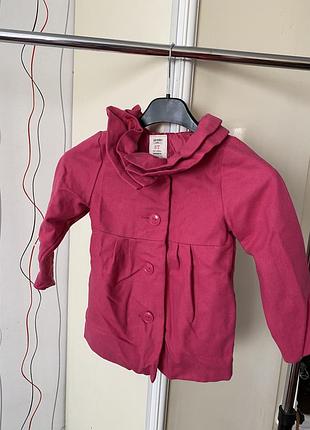 Пальто осінь весна демісезон рожеве без капюшону 5 років