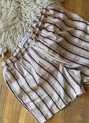 Купальні чоловічі стильні шорти бежеві у полоску brave soul