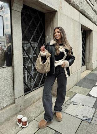 Джинсы серые прямые длинные широкие36 38 regular fit zara 6147/022