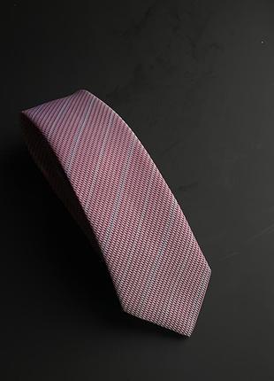 Краватка чоловіча рожева смугаста