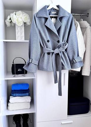 Женское укороченное пальто куртка пиджак оверсайз