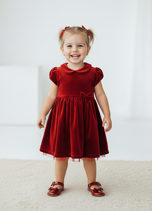 Платье велюровое h&amp;m, размеры 18-24 месяца