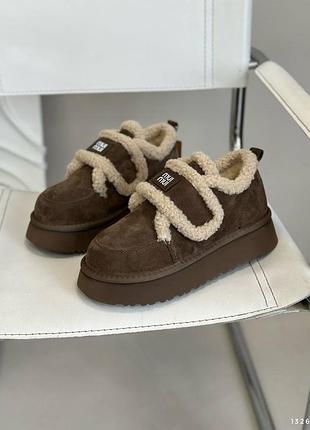 Кросівки зимові замшеві