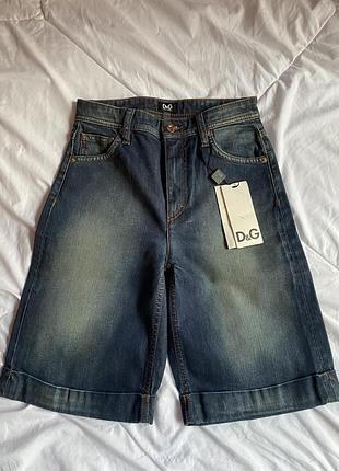 Джинсові шорти з єфектом потертості dg оригінал