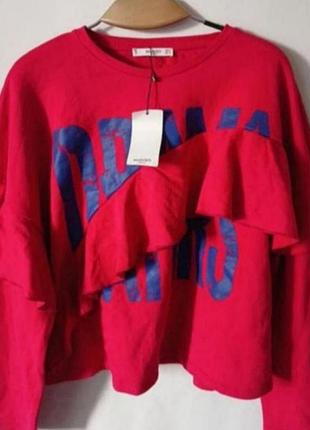 Світшот жіночий, розмір l бренду mango 
новий
гарна якість,тканина плотна, тепла.
колір малиновий