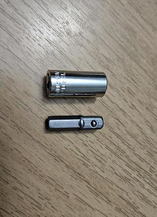 Переходник 1/4" square drive to 1/4" hex shank impact socket+1/4 drill socket