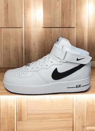 Кроссовки nike air force af1 зима, зимние белые (0309)