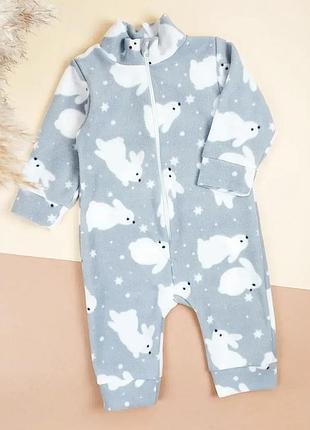 Комбинезон для малышей теплый флисовый комбинезон флис ромпер флис
