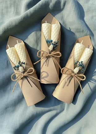 Подарункові свічки з вощини