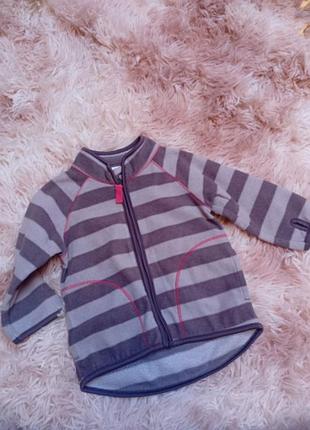 Флисовая кофта h&amp;m на 4-6 месяцев 68 см флиска на замке