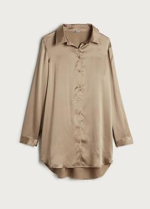 Шовкова подовжена сукня-сорочка intimissimi 100% шовк