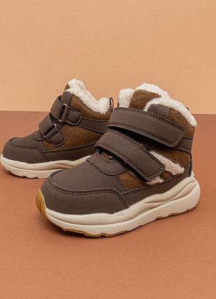 Стильные ботинки для мальчика зимние 26-32 коричневые ботинки для мальчика jong golf 3121261