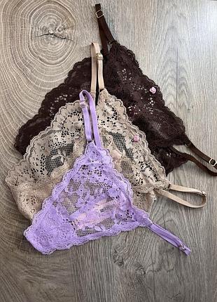 Набір мереживних трусиків victoria’s secret
