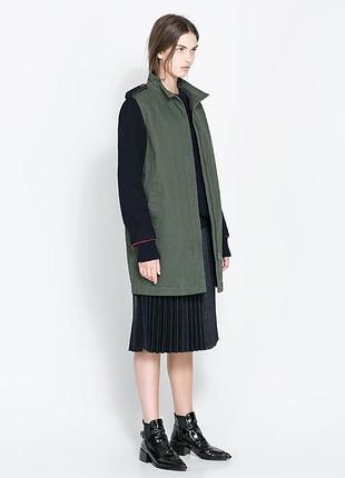 Бавовняне пальто zara з додаванням вовни.