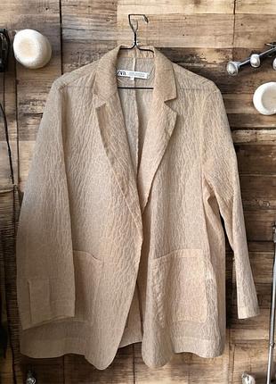 Напівпрозорий жакет zara із люрексом