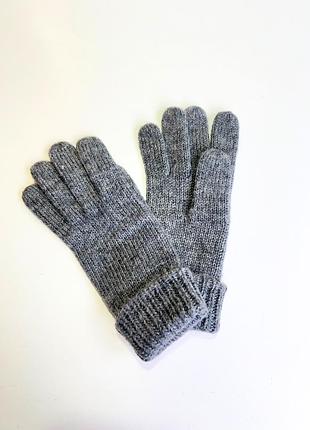 Рукавички вʼязані  з підворотом