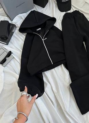 Костюм oversize : кофта + джоггеры на затяжках теплый. ткань: туречевая. цвет: черный, графит, серый, розовый. размер : 42/46 48/52 (oversize)