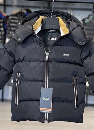 Куртка boss на хлопчика в чорному кольорі