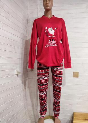 Новая теплая на флисе пижама  l-2xl