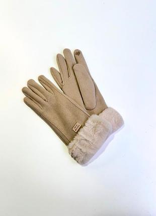 Рукавички жіночі  на штучному хутрі