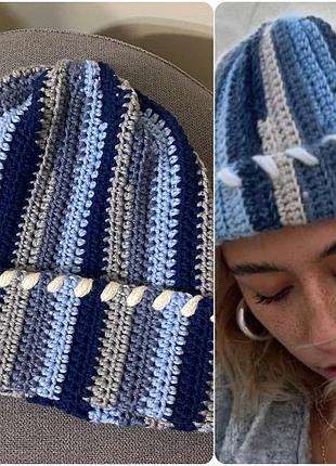 Вʼязана шапка гачком