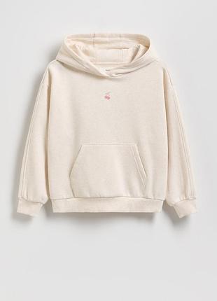 Детское теплое худи для девочки reserved молочное (25101101a)