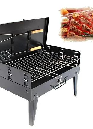 Мангал складной с ножками (ca-07) (ш265/д430) (+решетка, лопатка, вилка)