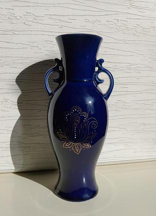 Порцелянова ваза, кобальт