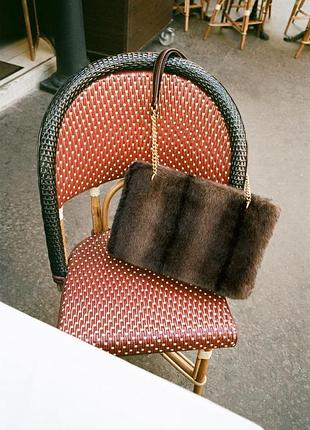 Сумка на плече зі штучного хутра