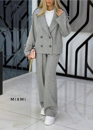 Шерстяний прогулянковий костюм оверсайз туреччина