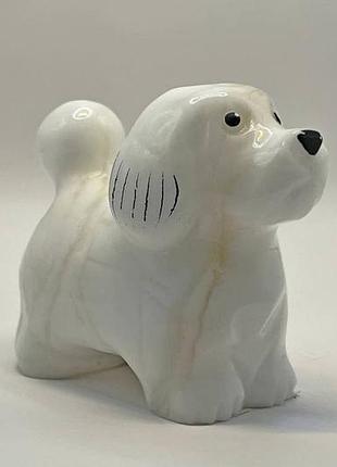 Статуетка no name з натурального кальциту собака