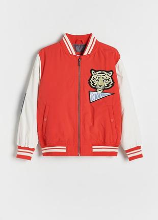 Підліткова демісезонний куртка бомбер для хлопчика reserved червона (25091304b)