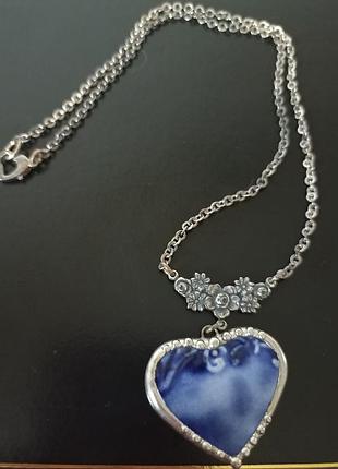 Кулон " фарфоровое сердце"