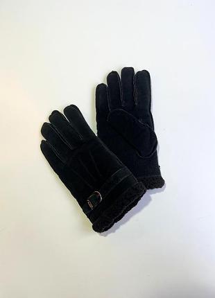 Рукавички жіночі замшеві на теплій підкладці