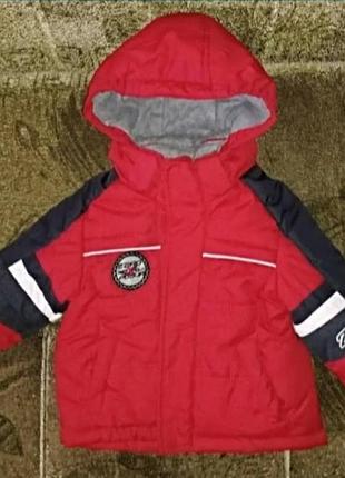 Куртка на мальчика красная на флисе,тепла на 1-1, 5 года-2 года